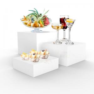 >Acrylic Dessert Buffet Cake Snack Stand Cold Meal Tea Nesting Risers Food Display Riser For Wedding Table Centerpiece